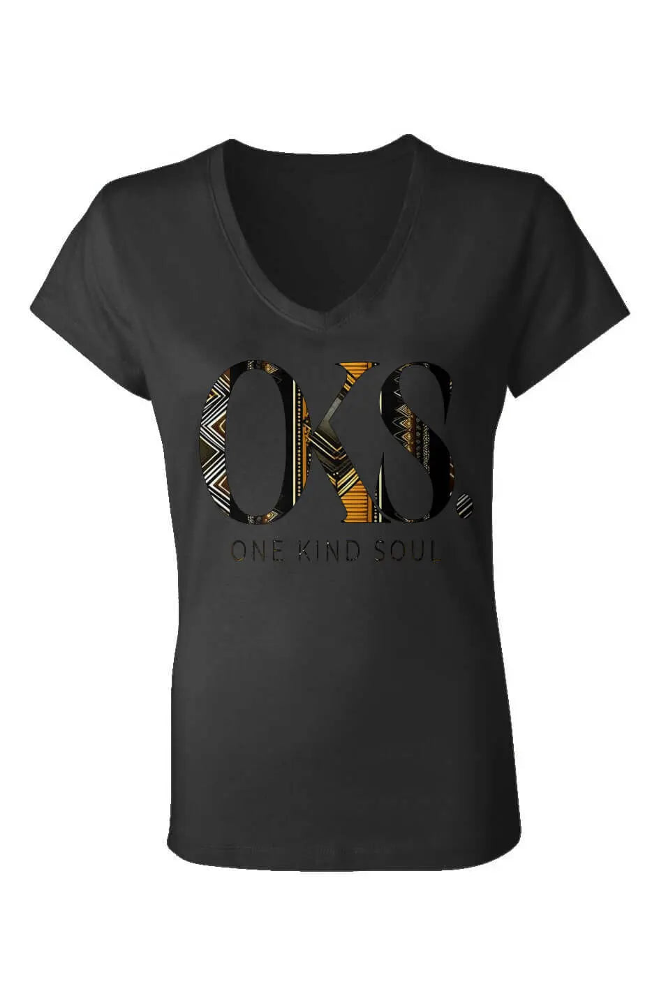 OKS Ladies Jersey V-Neck T-Shirt-One Kind Soul