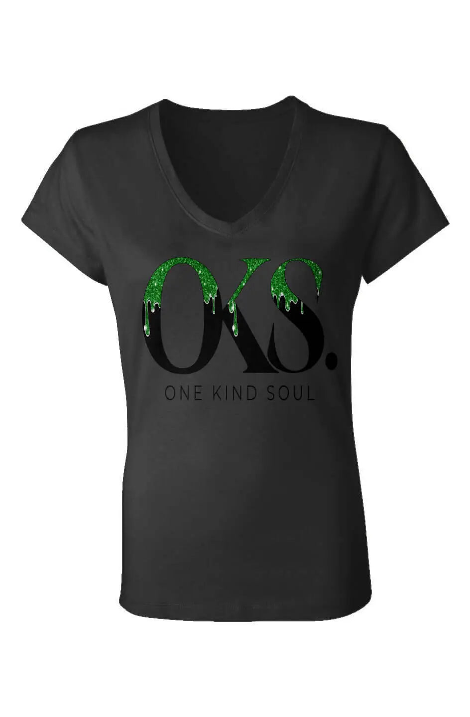 OKS Ladies Jersey V-Neck T-Shirt-One Kind Soul